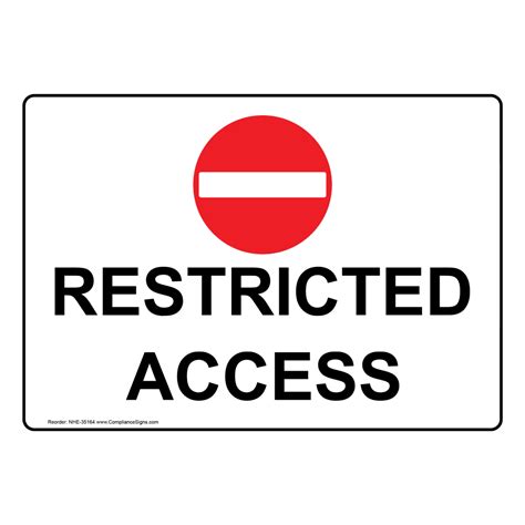 Printable Restricted Access Sign